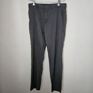 Perry Ellis Portfolio Pants Mens Black Slim Fit Non Iron Business Casual Neutral